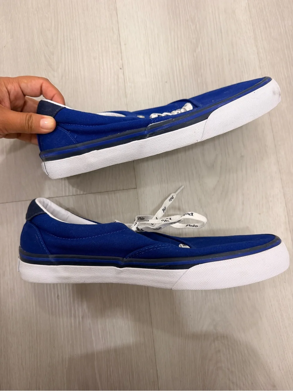 Polo‎ Ralph Lauren Thornton Blue Canvas Sneakers Casual Shoes Women’s 7.5D